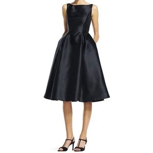 Adrianna Papell black fit and flare midi dress size 4. Never worn.